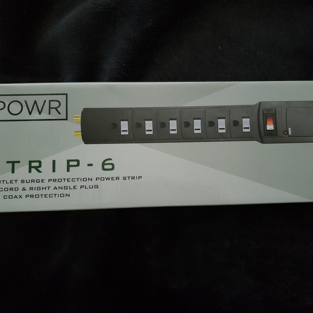 (NWT) Powr Strip-6 Outlet Commercial Surge Protector Power Strip